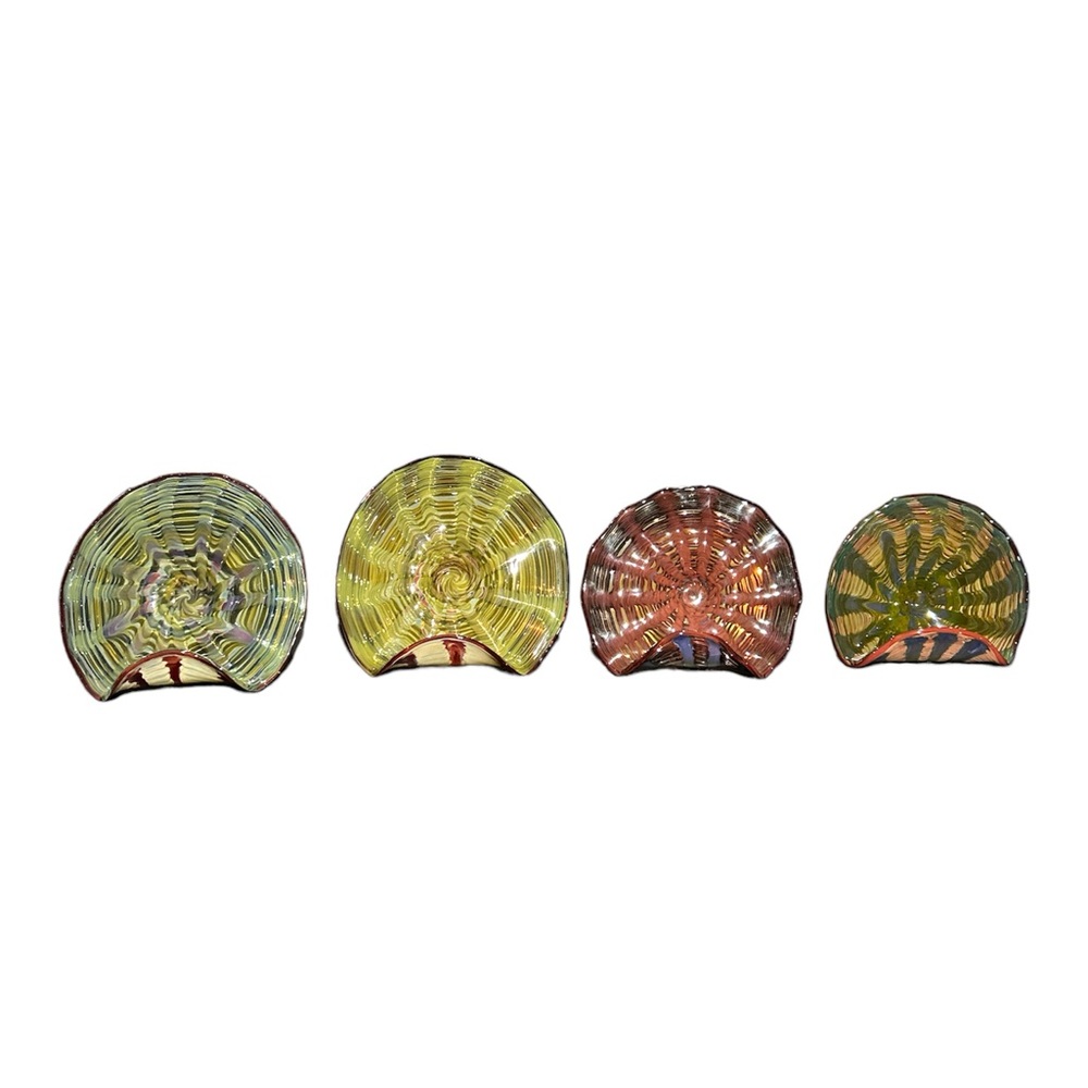 Hand Blown Glass Card Holder Set